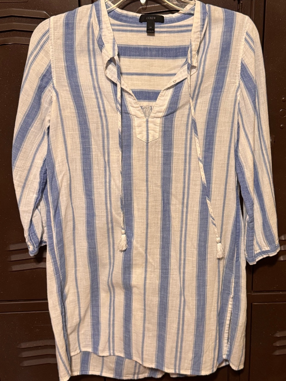 J.Crew Blue and White Striped Tunic